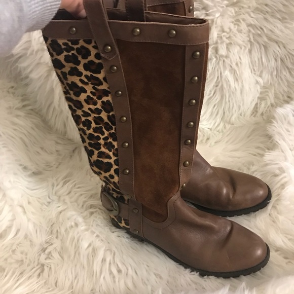 Steve Madden Leopard and Leather boots - Picture 4 of 4